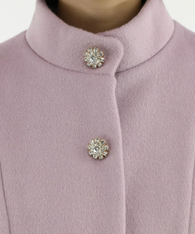 ビジュー釦スタンドカラーコート/an3 Limited [47DD03j003] | F i.n.t