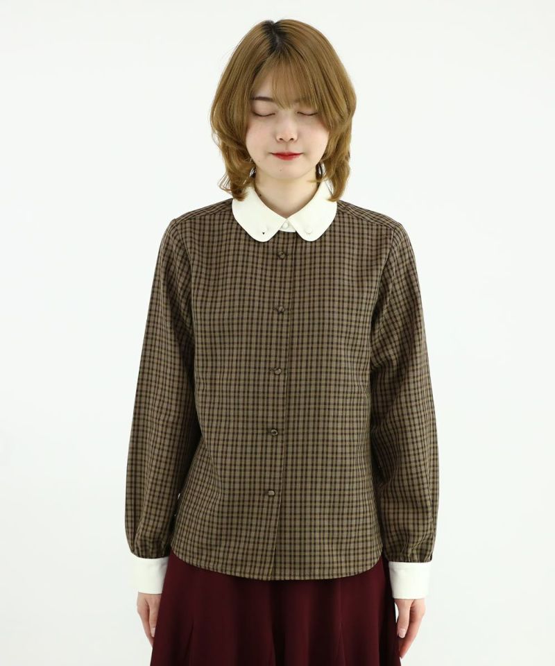 brown×beige / 160cm / without tie