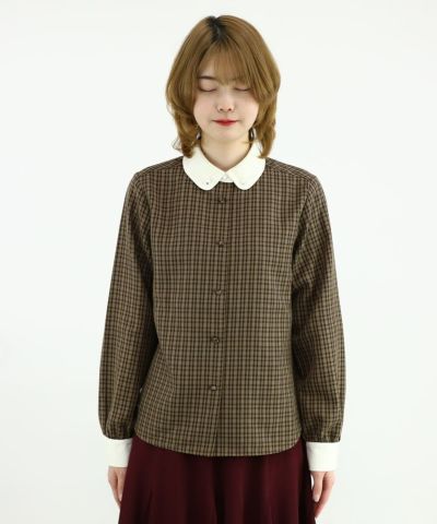 brown×beige / 160cm / without tie