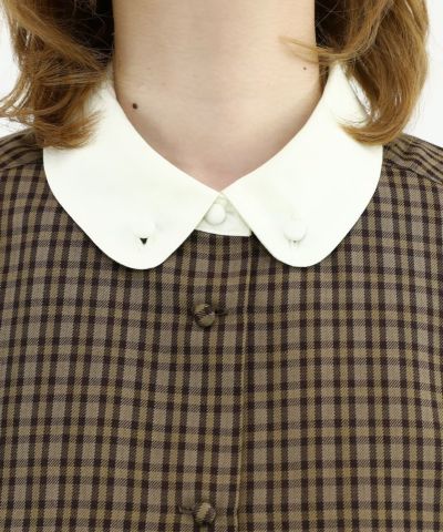 brown×beige / 160cm / without tie