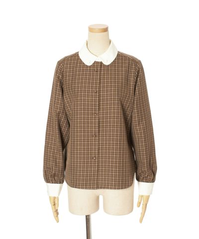 With tie removed (brown×beige)