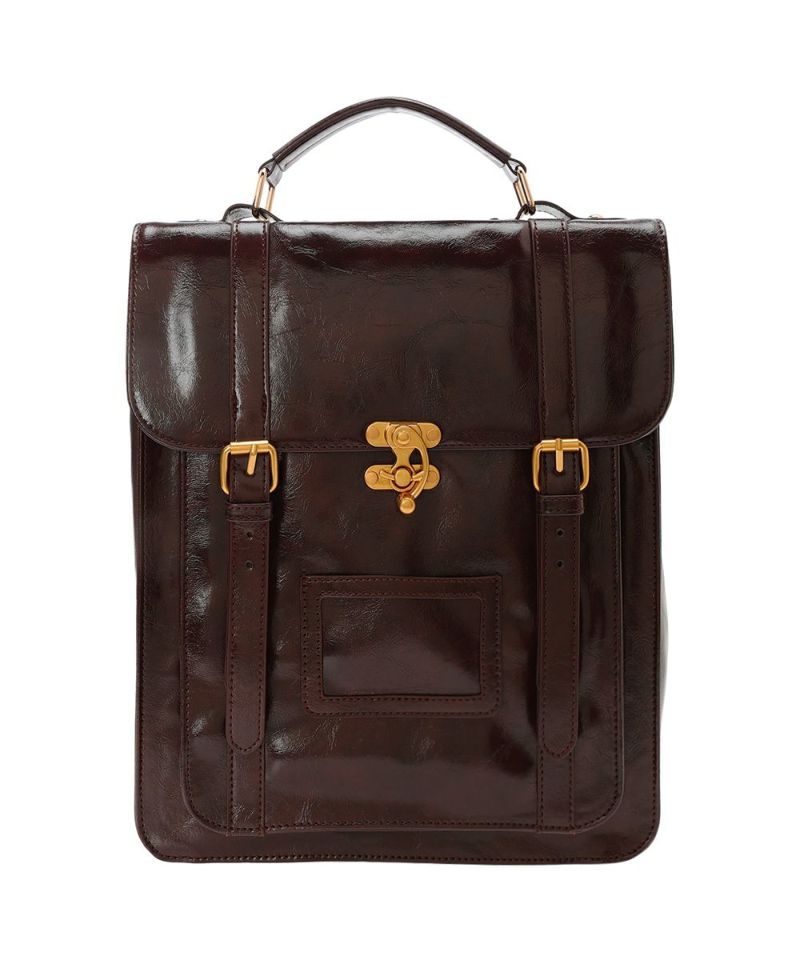 ダブルベルト縦型サッチェルバッグ/F i.n.t [49AC02a002] | F i.n.t