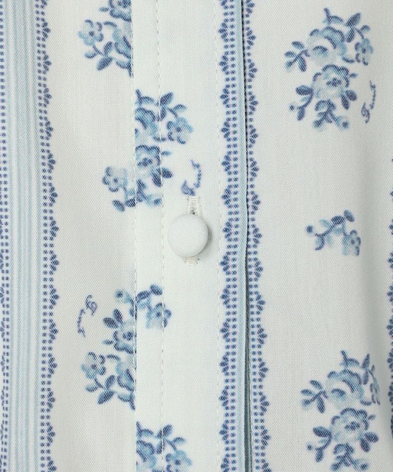 Button up (light blue×white)