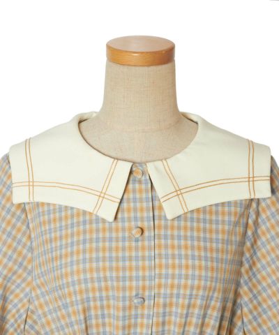 Front up (beige x blue)