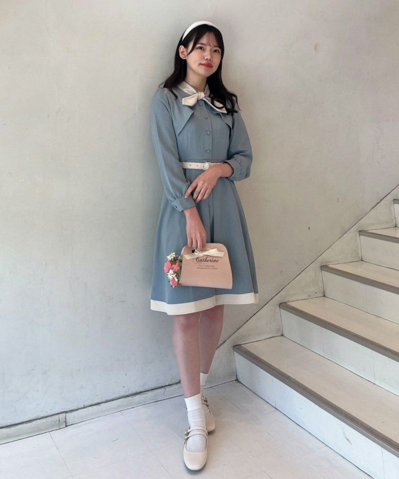 light blue×white / 167cm