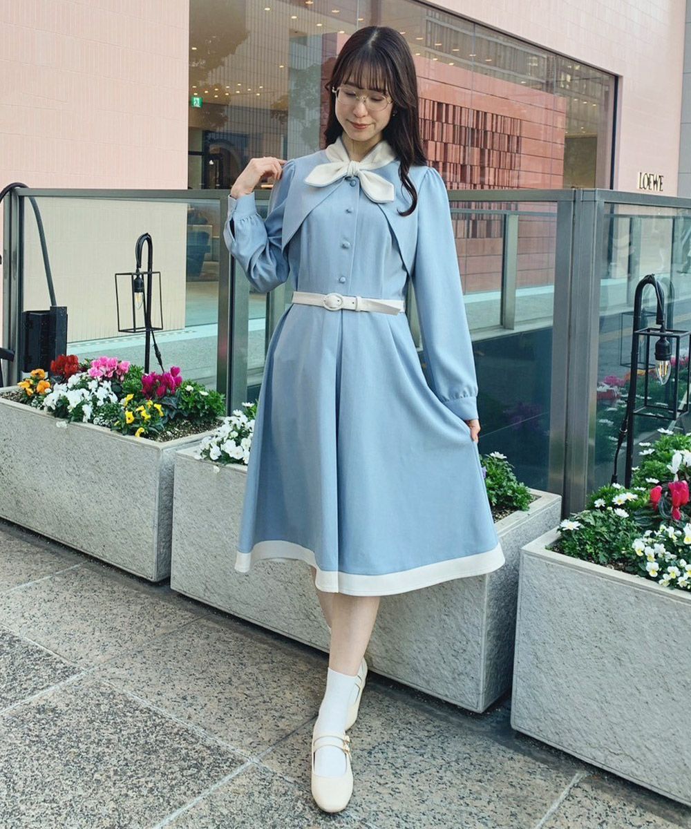 light blue×white / 153cm