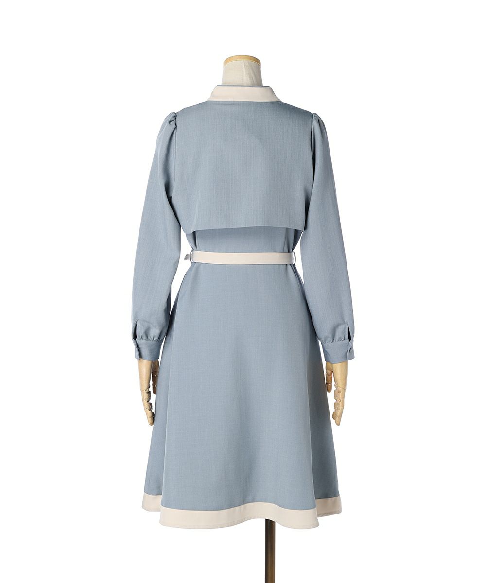 バック (light blue×white)