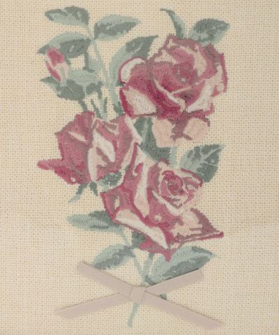 Embroidery up (green×pink)
