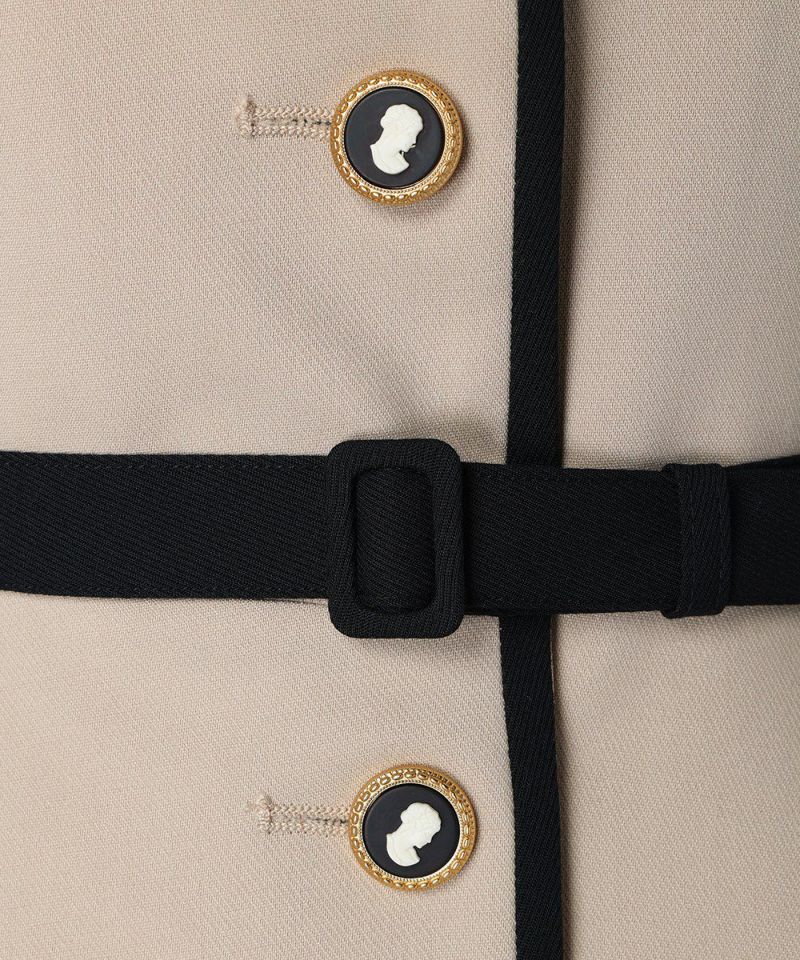 Belt (ivory×navy)