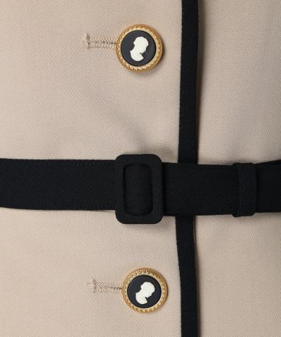 Belt (ivory×navy)
