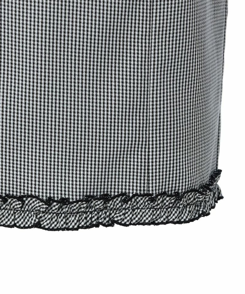 Frill hem (black×white)
