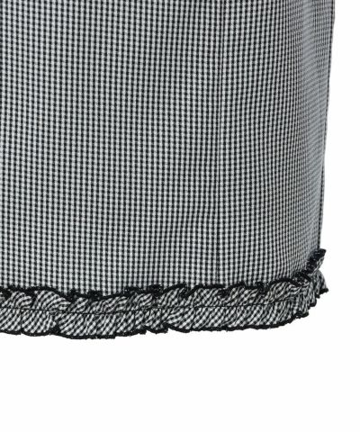 Frill hem (black×white)