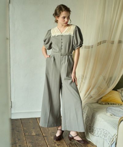 □Cleric lace yoke all-in-one/an another angelus [49BH05q003]