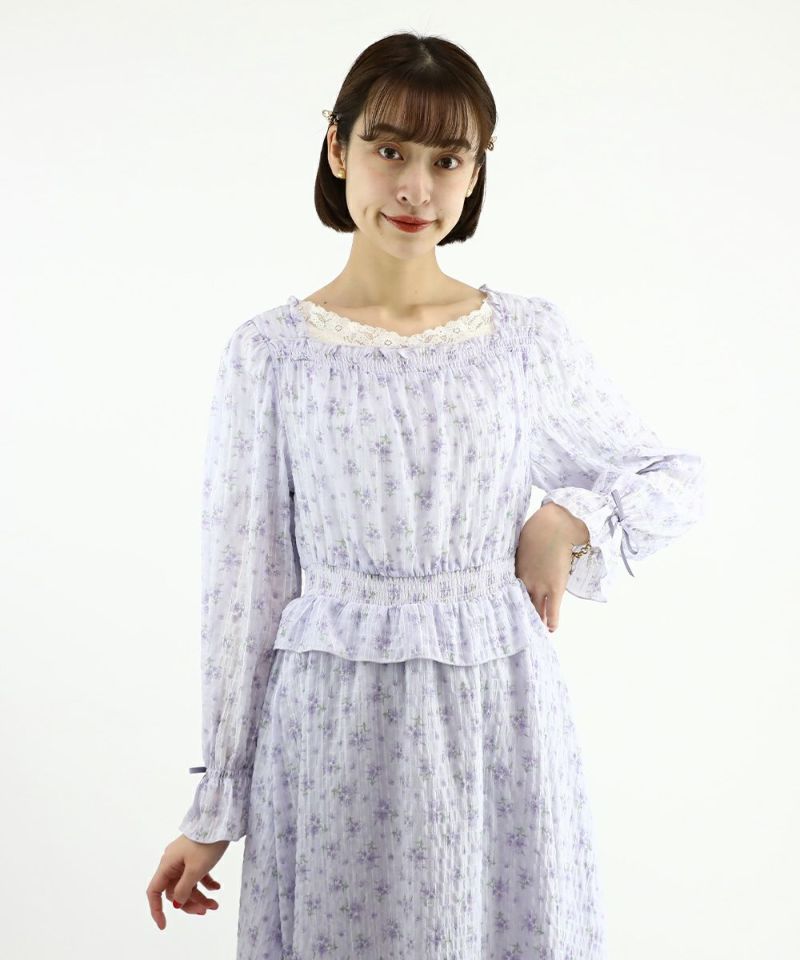 lavender / 165cm / layered with lace inner