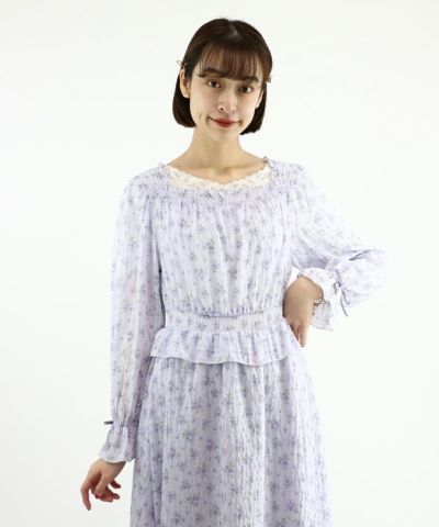lavender / 165cm / layered with lace inner