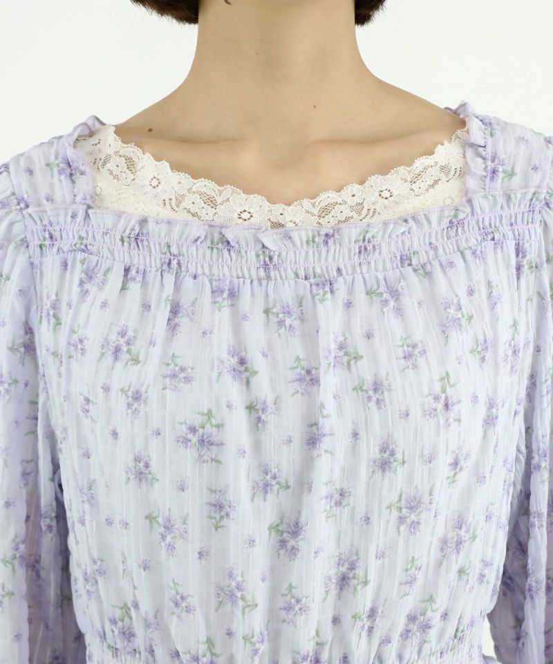 lavender / 165cm / layered with lace inner