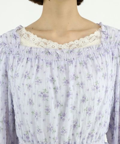 lavender / 165cm / layered with lace inner
