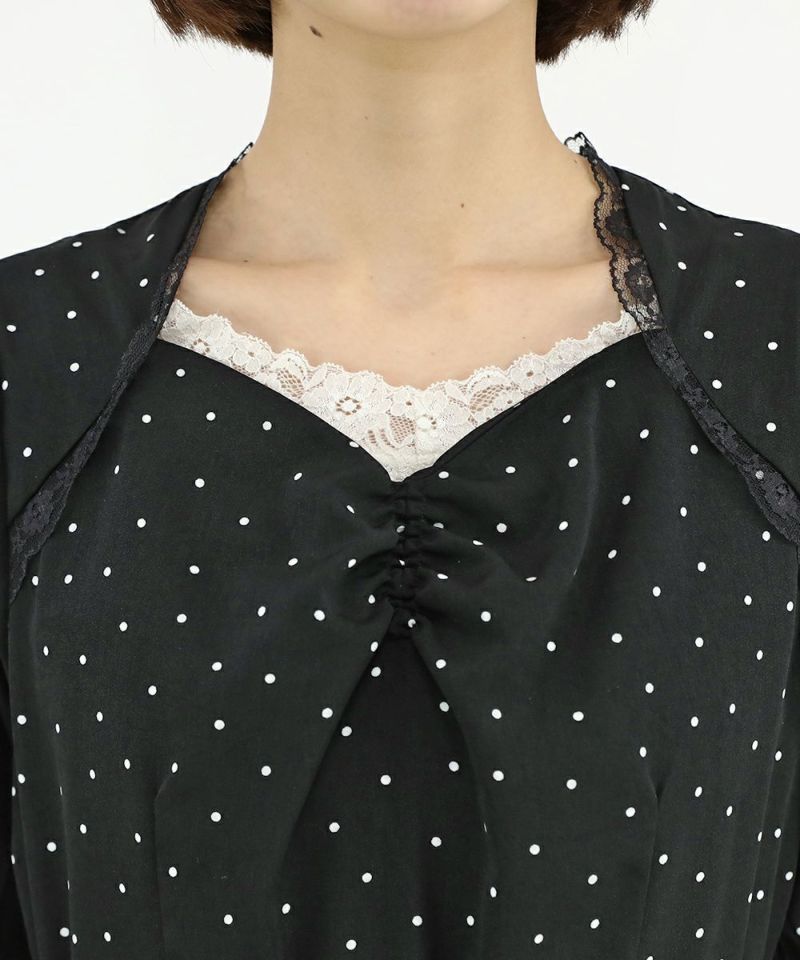 black×white / 165cm / Layered with lace innerwear
