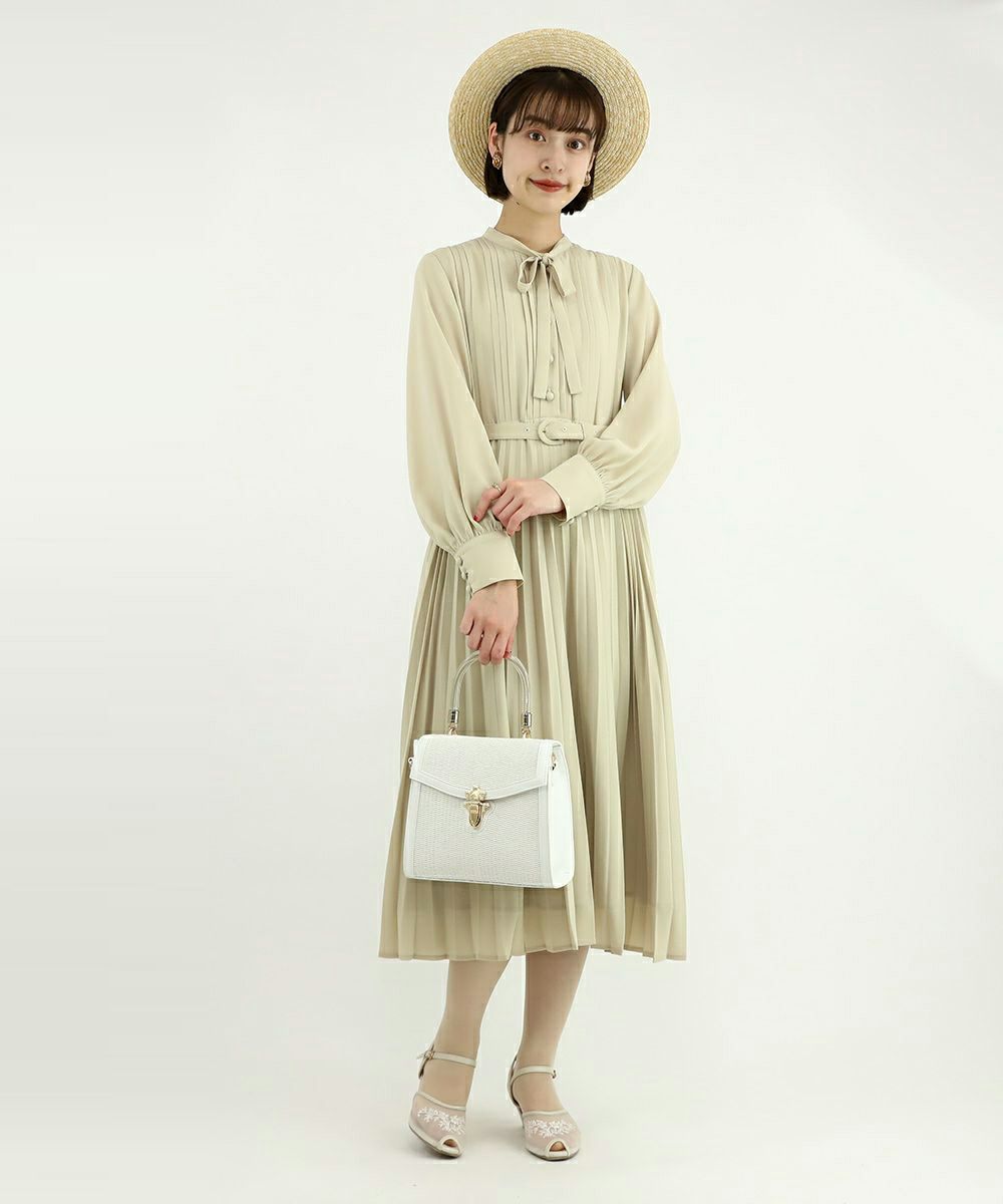 □カラープリーツボウタイワンピース/an3 Limited [49DE03j001] | F