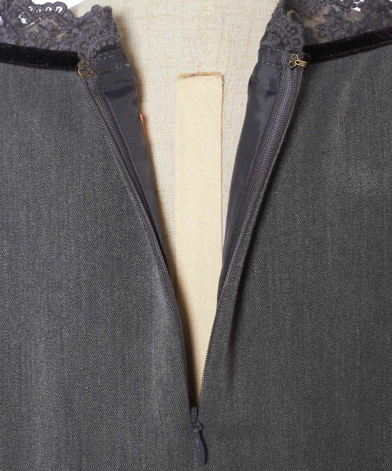 Back zipper (gray)