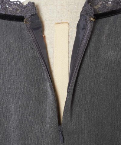 Back zipper (gray)