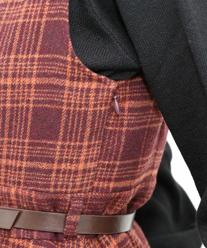 bordeaux×beige / 165cm