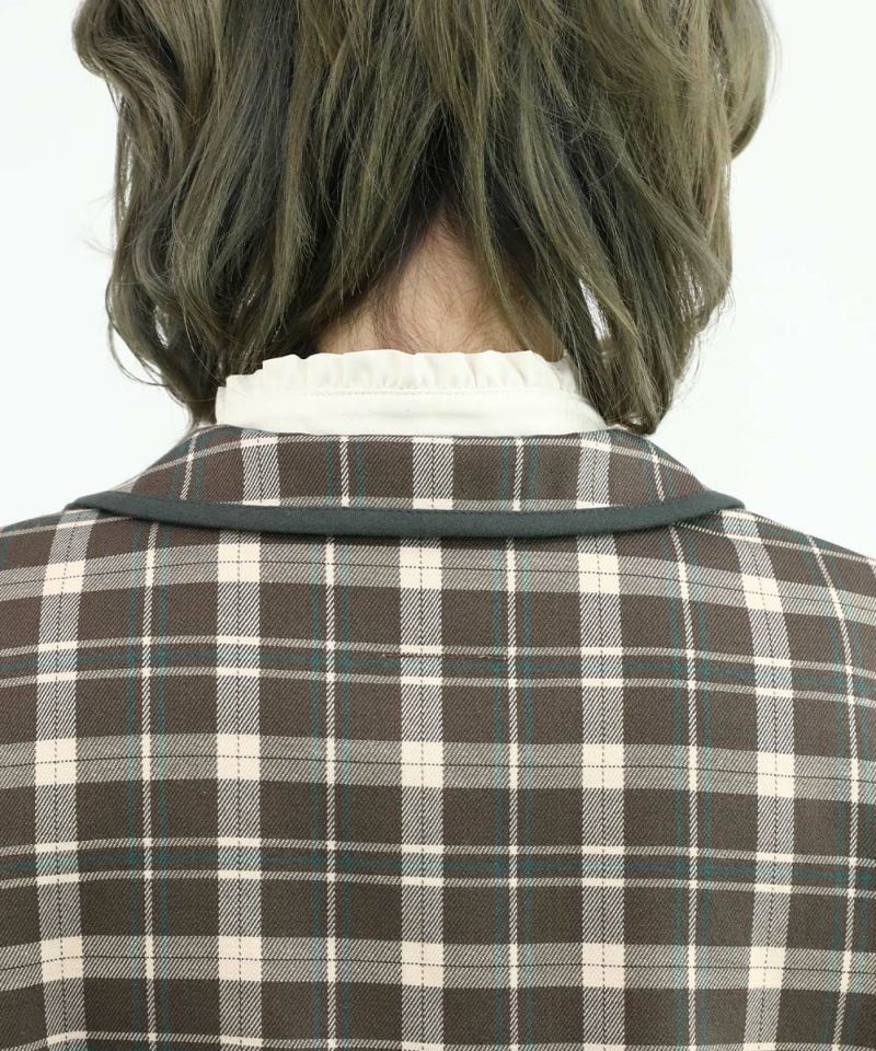 brown×green / 160cm / ブラウスとのレイヤード / ベルトアレンジ