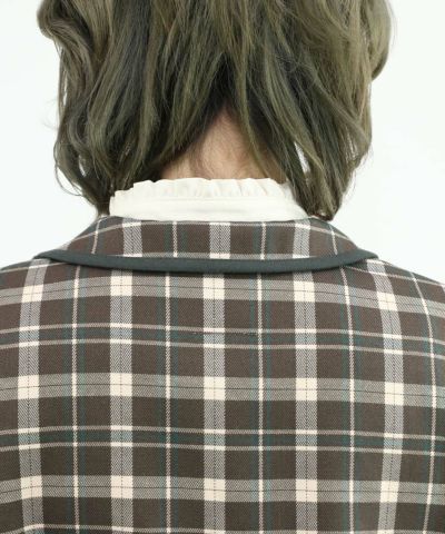 brown×green / 160cm / ブラウスとのレイヤード / ベルトアレンジ