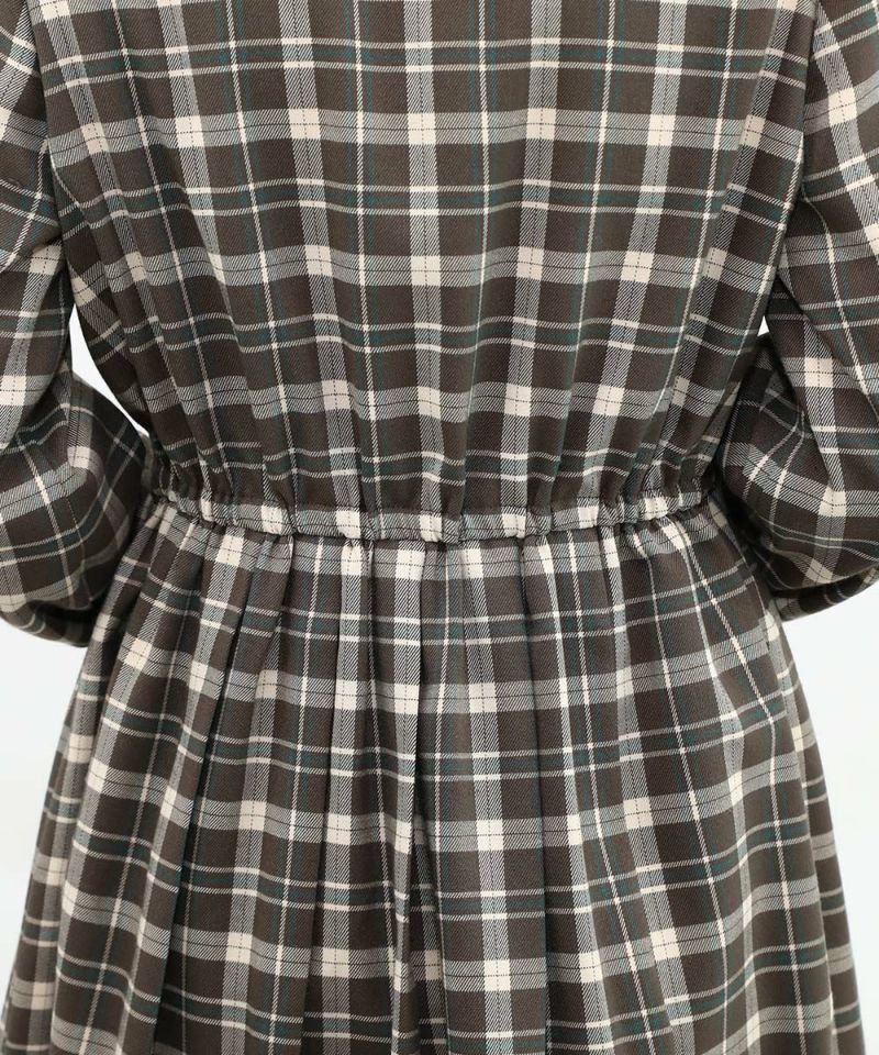 brown×green / 160cm / layered with blouse / belt arrangement