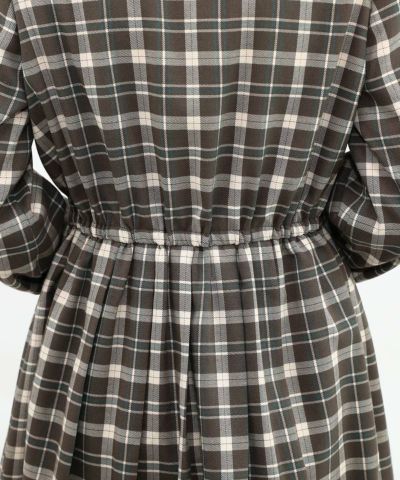 brown×green / 160cm / layered with blouse / belt arrangement