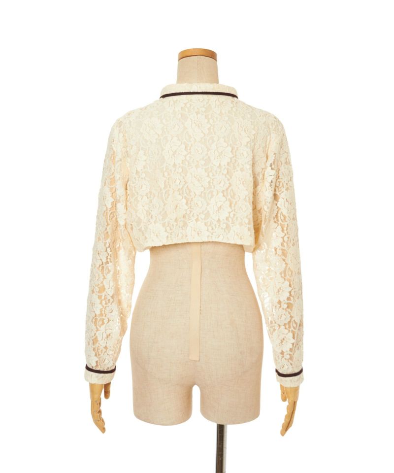 Lace jacket / back (bordeaux)