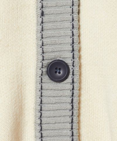 Button up (off white×gray)