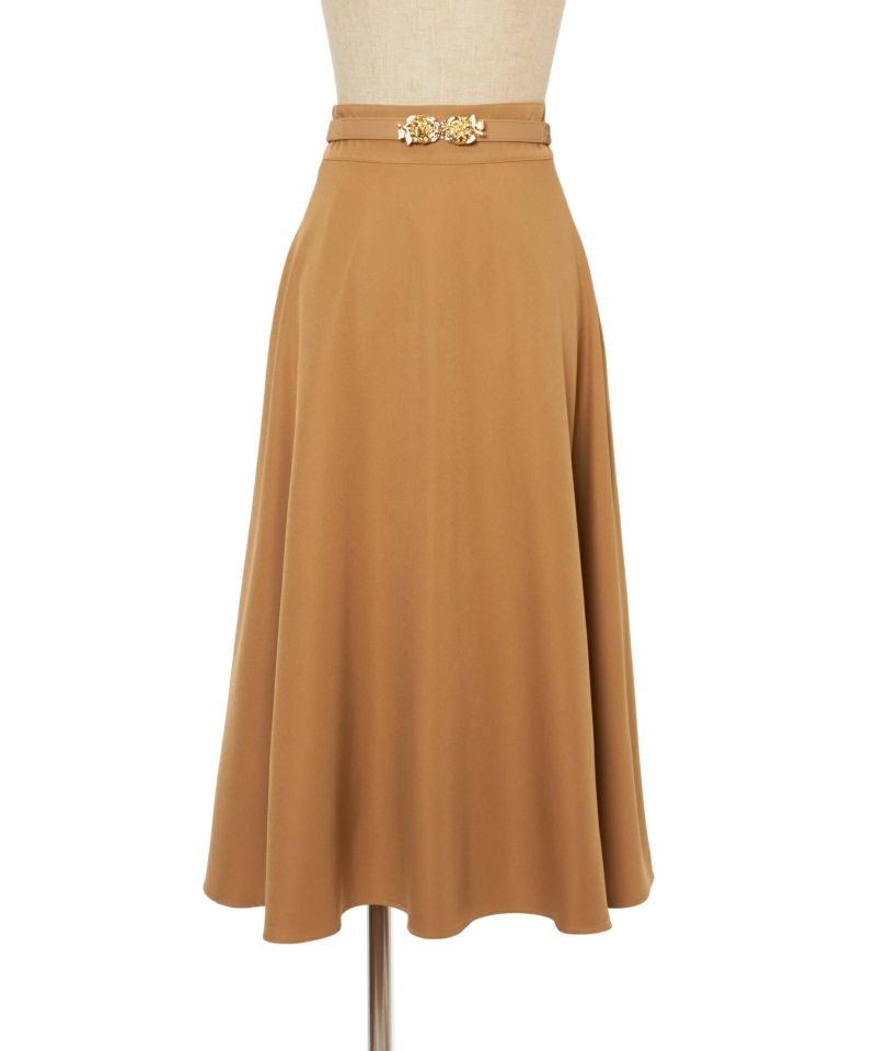 低価限定SALE【オシャレChristian Dior】オレンジスカート　金具つき　サイズL スカート