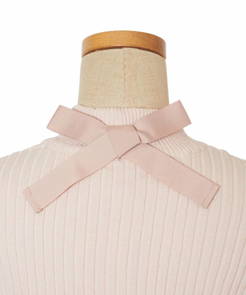 リボンアップ (pink beige)