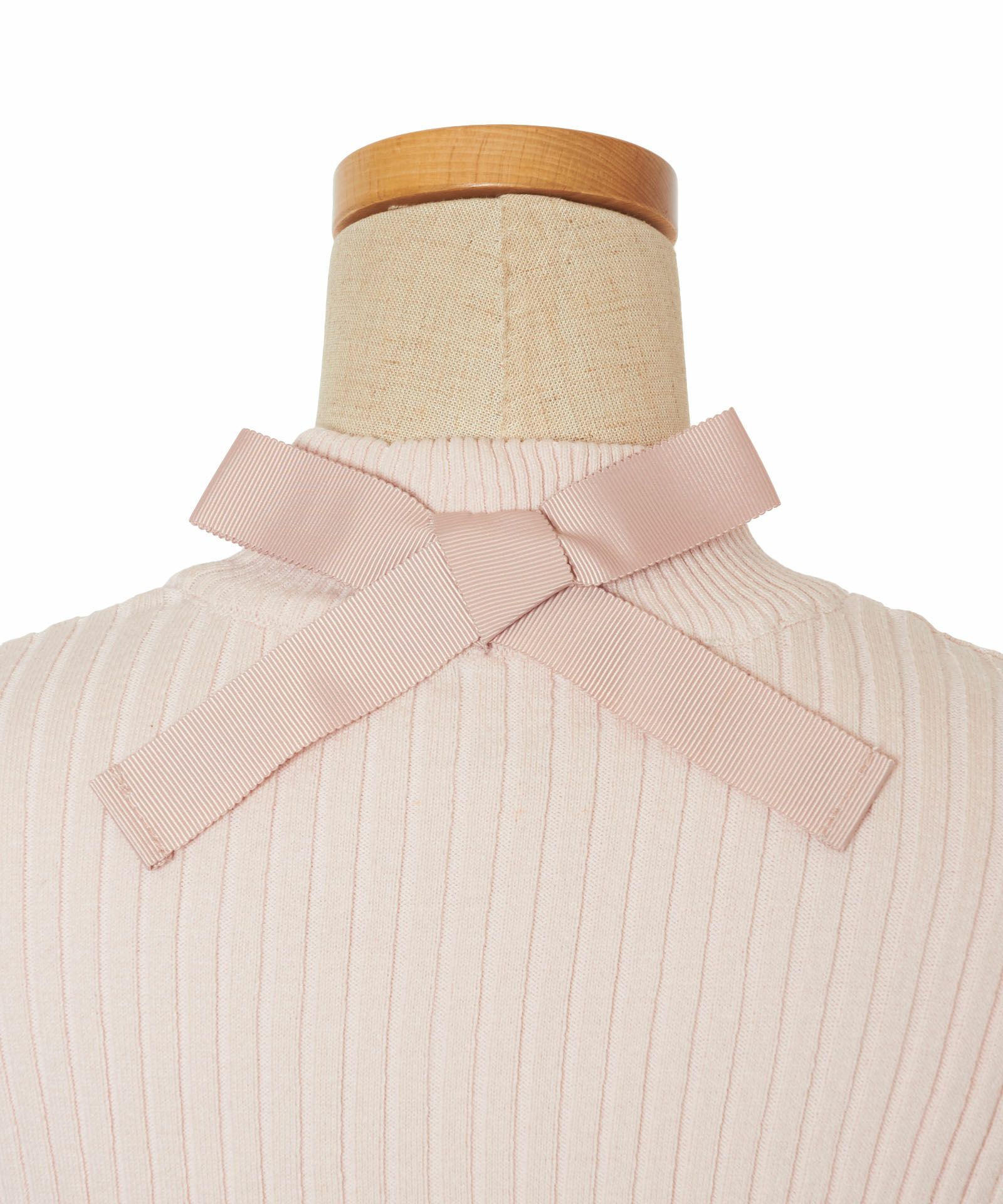 リボンアップ (pink beige)