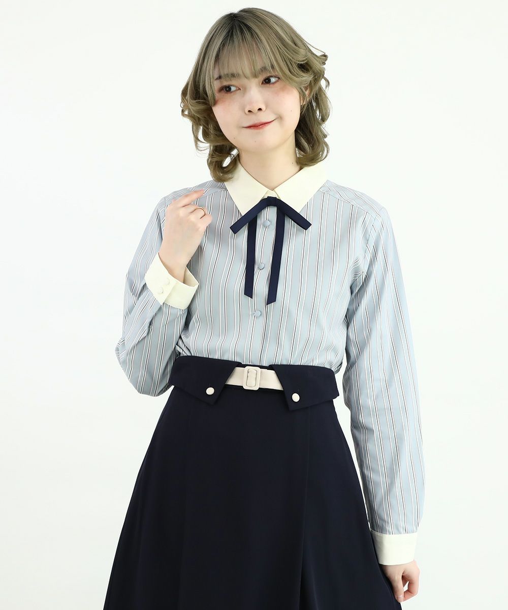 gray×navy / 160cm