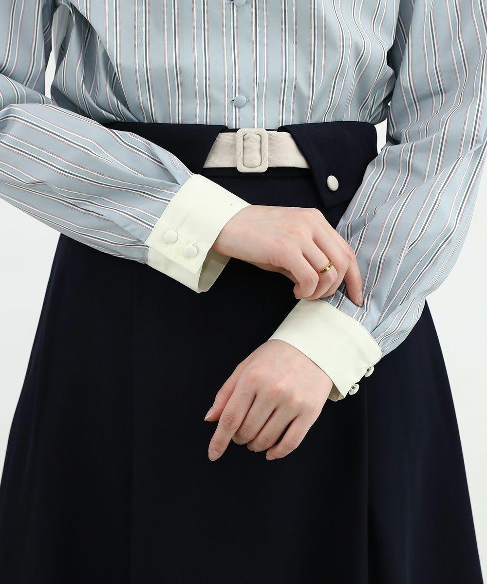 gray×navy / 160cm