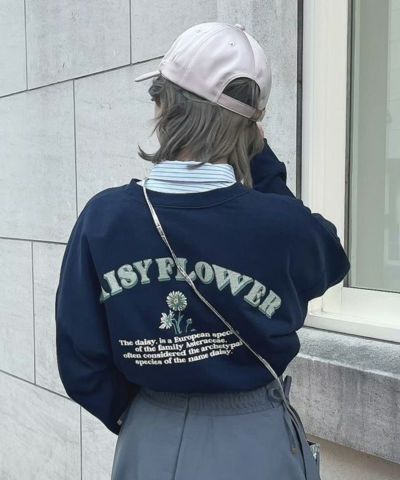 □70s assorted print big sweatshirt/F i.n.t [49AI03j003]
