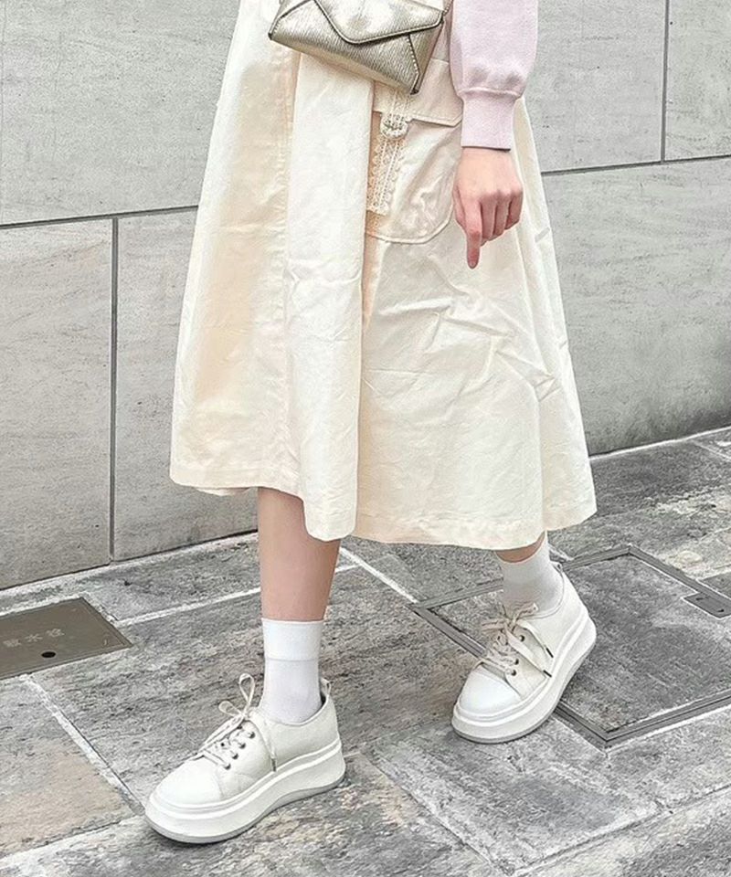 □ロゴリボンプラットフォームスニーカー/F i.n.t [49AA07d002] | F