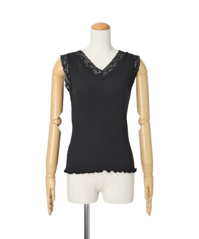 レース使いテレコタンクトップ/F&A [00CI01f010]