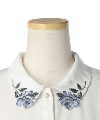 Collar up (off white×blue)