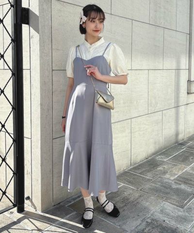 □Double ribbon camisole dress/F int [49AE04f010]