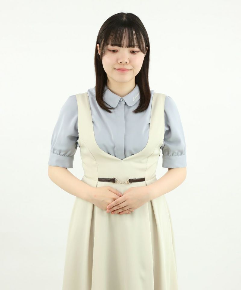 light gray / 153cm / Ribbon tie removed