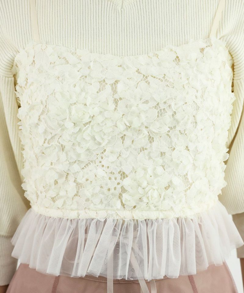 □カットフラワーレースビスチェ/an another angelus