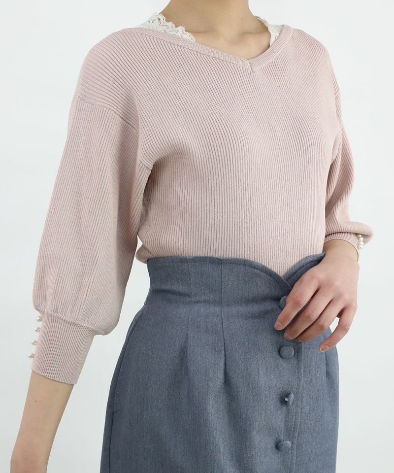 light pink / 165cm / layered with lace innerwear