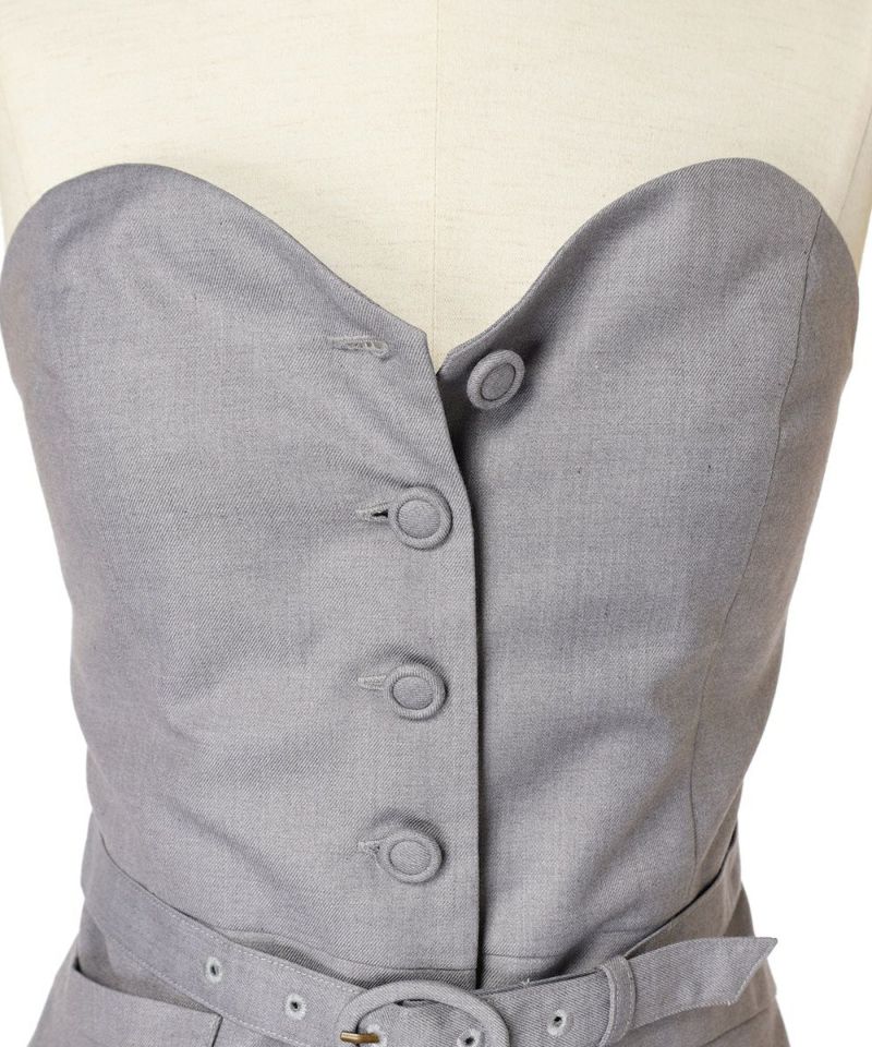 Bustier / unbuttoned (light gray)