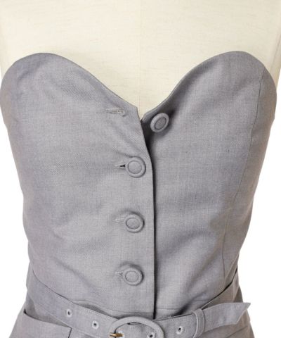 Bustier / unbuttoned (light gray)