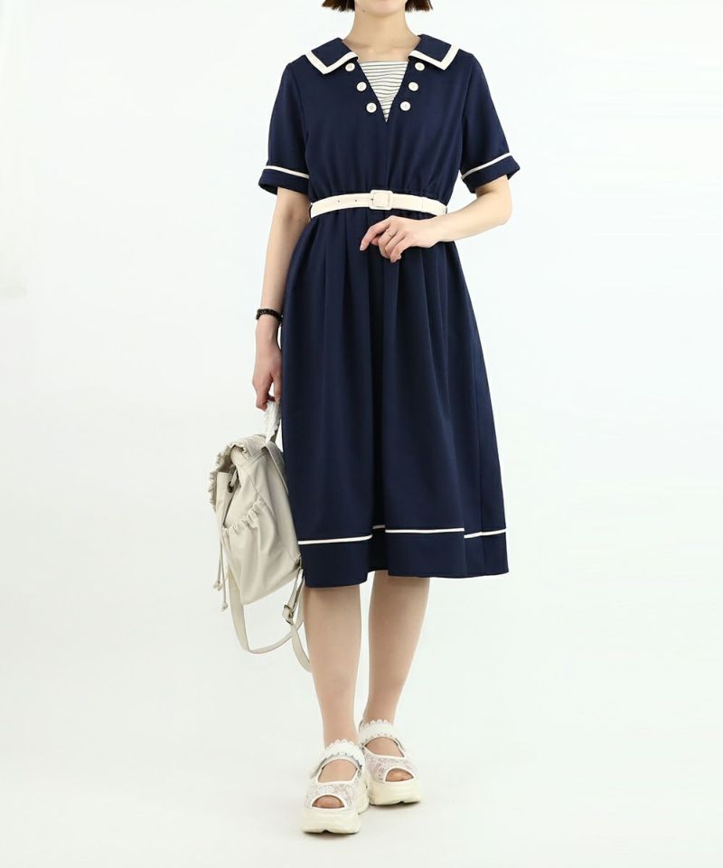 navy×white / 165cm