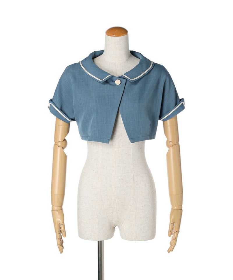 Jacket (light blue×white)