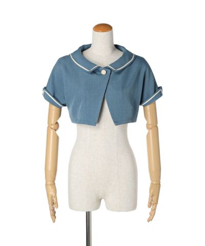 Jacket (light blue×white)